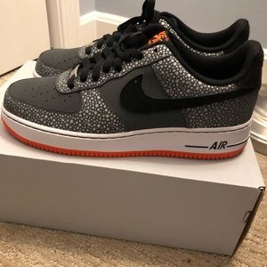 Nike Air Force 1 Low Dark Grey/Black-Total Orange